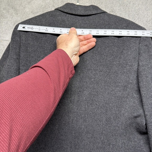 Lauren Ralph Lauren Blazer Womens 12P Gray Gold Button Petite Wool Blend - Picture 9 of 11